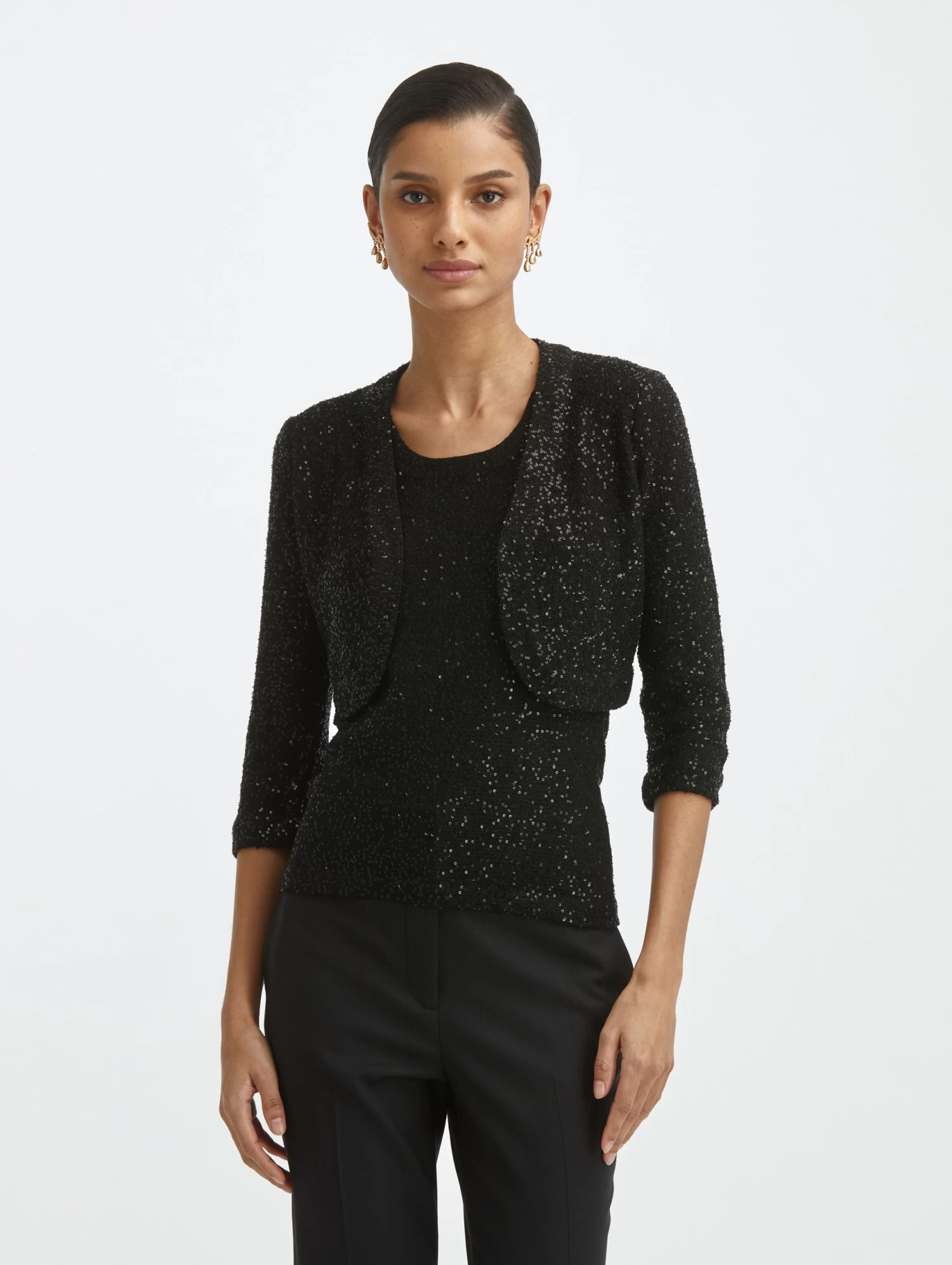 Sequin Silk-Blend Bolero 1 Sequin Silk-Blend Bolero