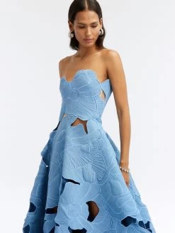 Strapless Floral Cutout Ball Gown -Odlr f22899 03 Z 23RE054PYR TAN 1920x2551 1