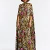 Multicolor Floral Sequin Embroidered Caftan