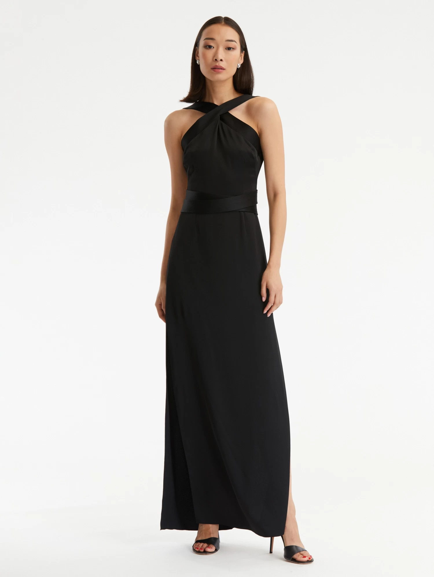 Tie-Waist Halter Gown 1 Tie-Waist Halter Gown