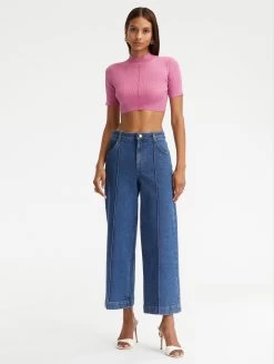 2 Pocket Denim Culotte Jeans