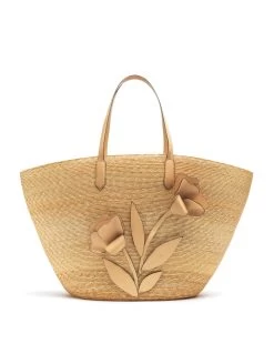 Large Tulip Raffia Tote