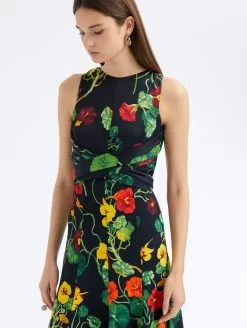Nasturtium Satin-Back Crepe Dress -Odlr f23564 03 Z 23PN260NSB NVM 1920x2551 1