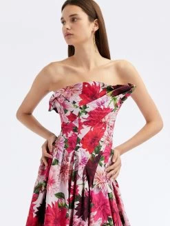 Drape Detail Dahlia Cotton Poplin Dress -Odlr f23568 03 Z 23PN272DHN PKM 1920x2551 1