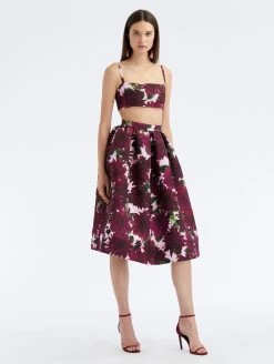 Dahlia Faille Midi Skirt