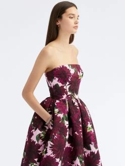 Strapless Dahlia Faille Cocktail Dress -Odlr f23575 03 Z 23PN6012DLE BGP 1920x2551 1