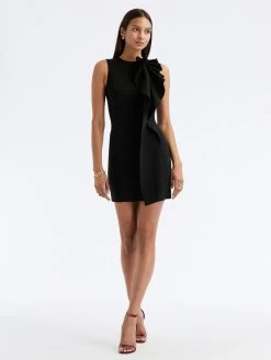 Cascade Drape Detail Pencil Dress