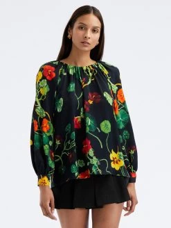 Nasturtium Crepe Blouse