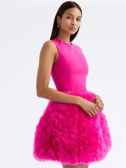 Marabou Feather Faille Cocktail Dress -Odlr f23608 04 Z 23PE644FAI SHP 1920x2551 1