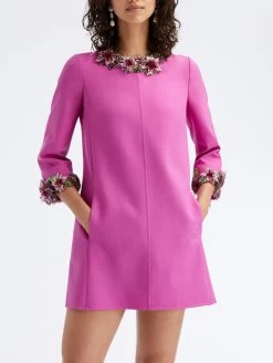 Crystal Dahlia Embroidered Shift Dress -Odlr f23610 03 Z 23PE647DSW ORC 1920x2551 1