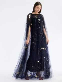Sequin & Bead Embroidered Firefly Caftan