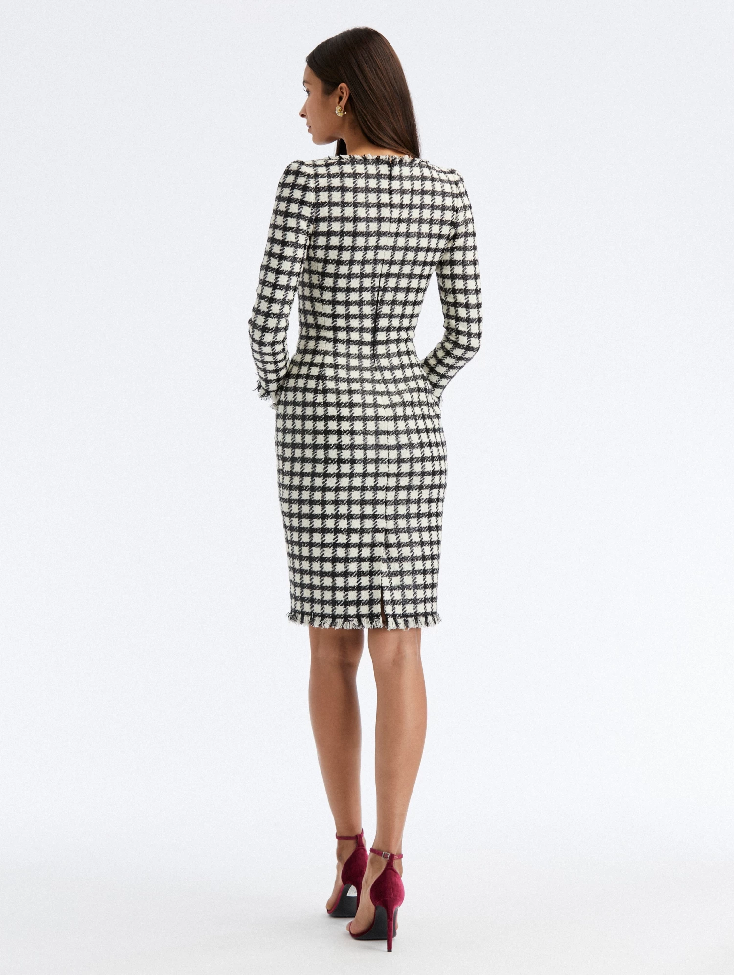 Lurex Check Tweed Dress 2 Lurex Check Tweed Dress - Image 2