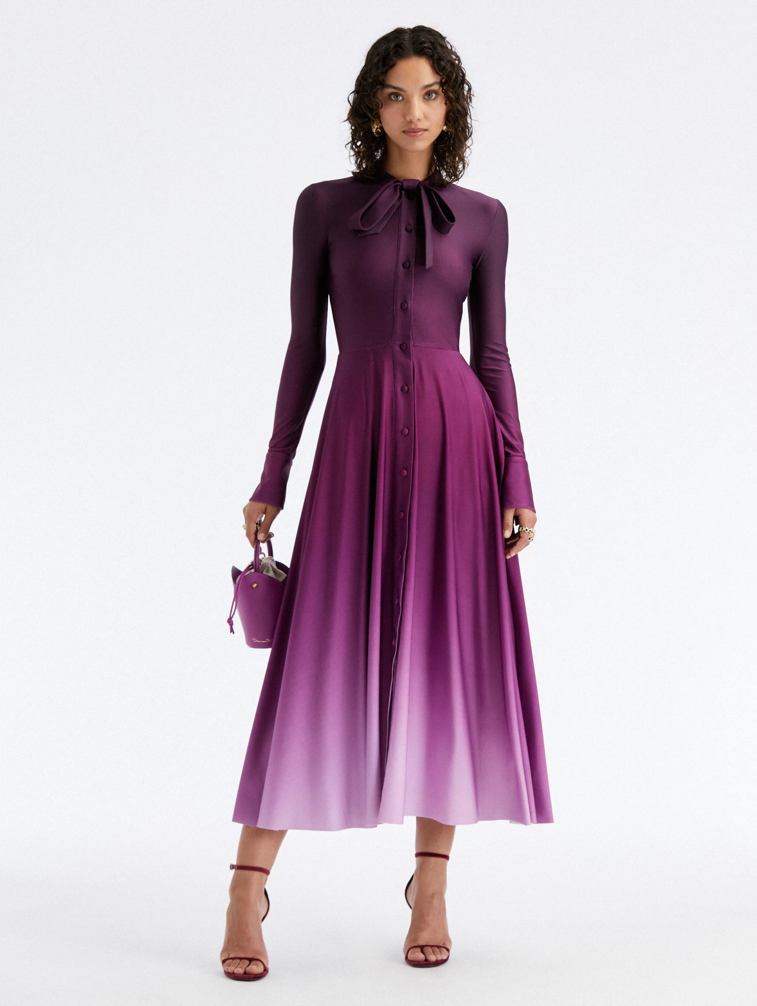 Button Front Ombré Jersey Dress 3 Button Front Ombré Jersey Dress - Image 3