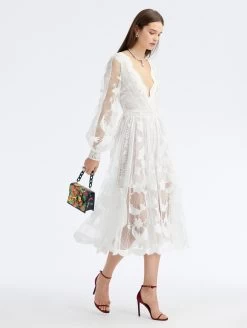 Floral Guipure Lace Scallop Dress -Odlr f23654 04 Z 23PN2672FTA IVR 1920x2551 1