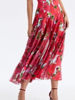 Dahlia Crepe & Chiffon Inset Dress -Odlr f23656 03 Z 23PN270DRE FBE 1920x2551 1