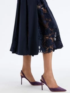 Water Lily Guipure Inset Cotton Skirt -Odlr f23670 04 Z 23PN404SRN NAV 1920x2551 1