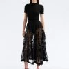 Floral Guipure Lace Scallop Skirt