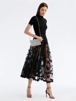 Floral Guipure Lace Scallop Skirt -Odlr f23673 03 Z 23PN421FTA BLK 1920x2551 1