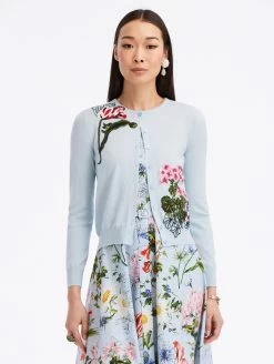 Sketched Floral Threadwork Cardigan