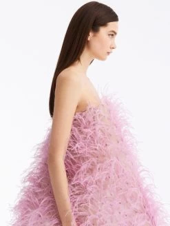 Strapless Feather Embroidered Mini Dress -Odlr f23850 03 Z 23FE650TUL LAV 1920x2551 1