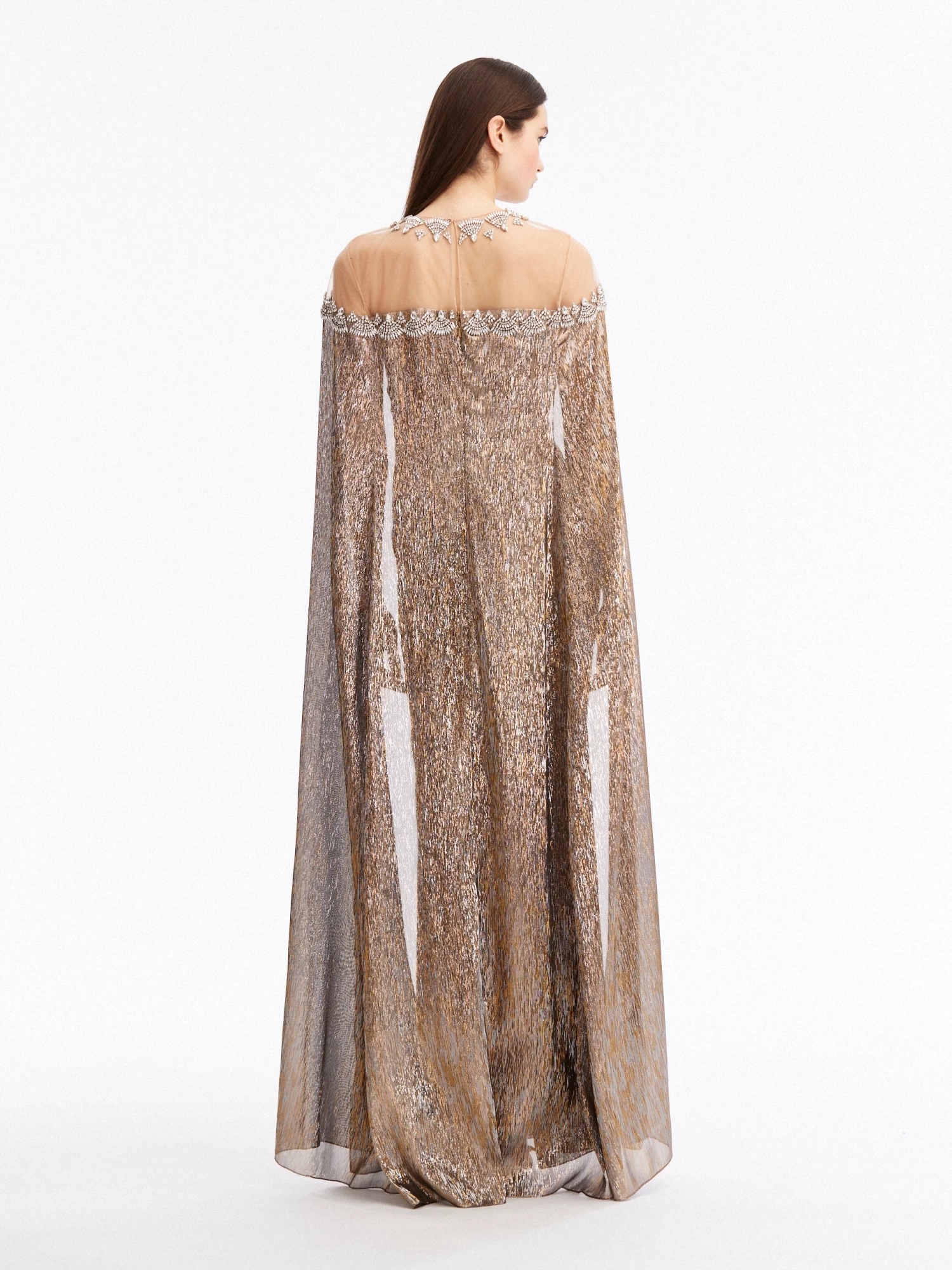 Crystal Scallop Illusion Neck Caftan 2 Crystal Scallop Illusion Neck Caftan - Image 2