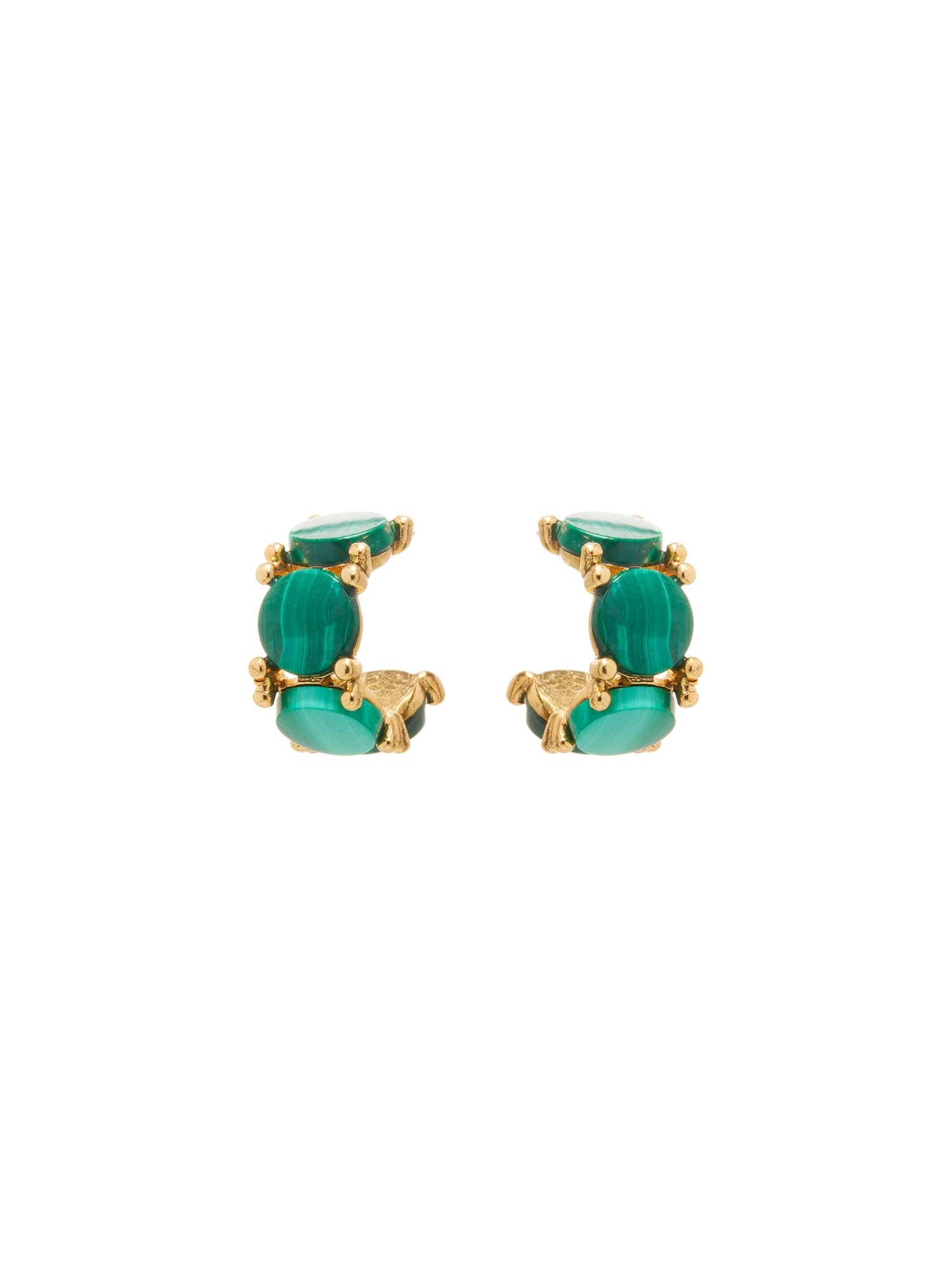 Malachite Small Hoop Earrings 1 Malachite Small Hoop Earrings