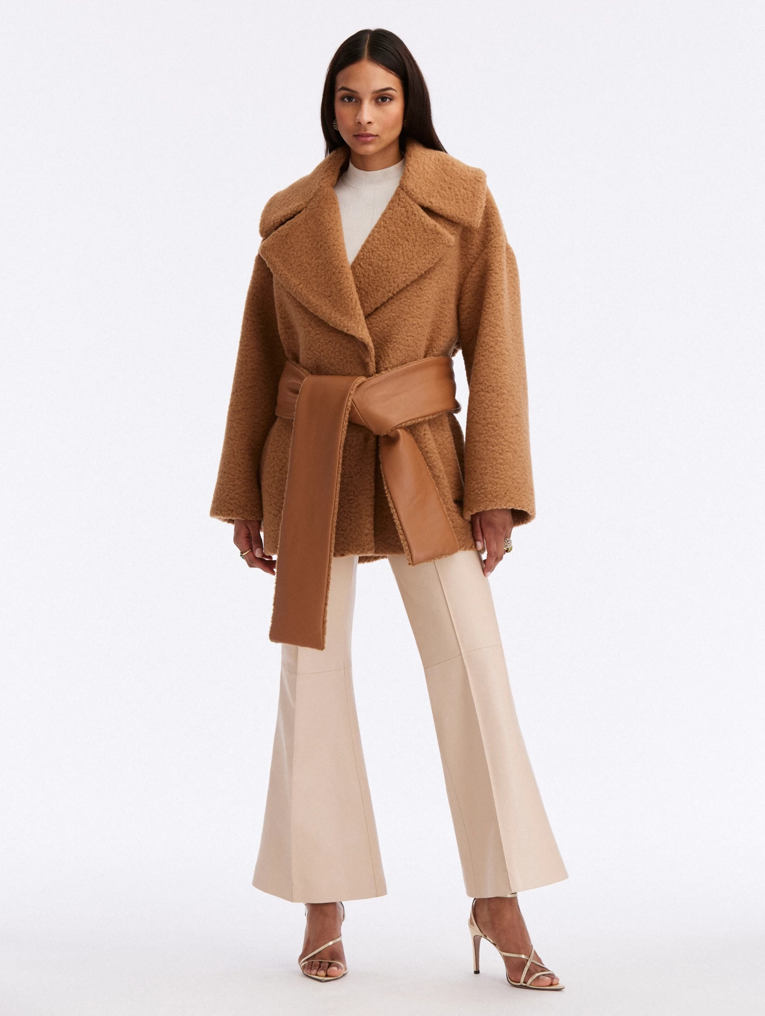 Brushed Wool Wrap Coat 2 Brushed Wool Wrap Coat - Image 2