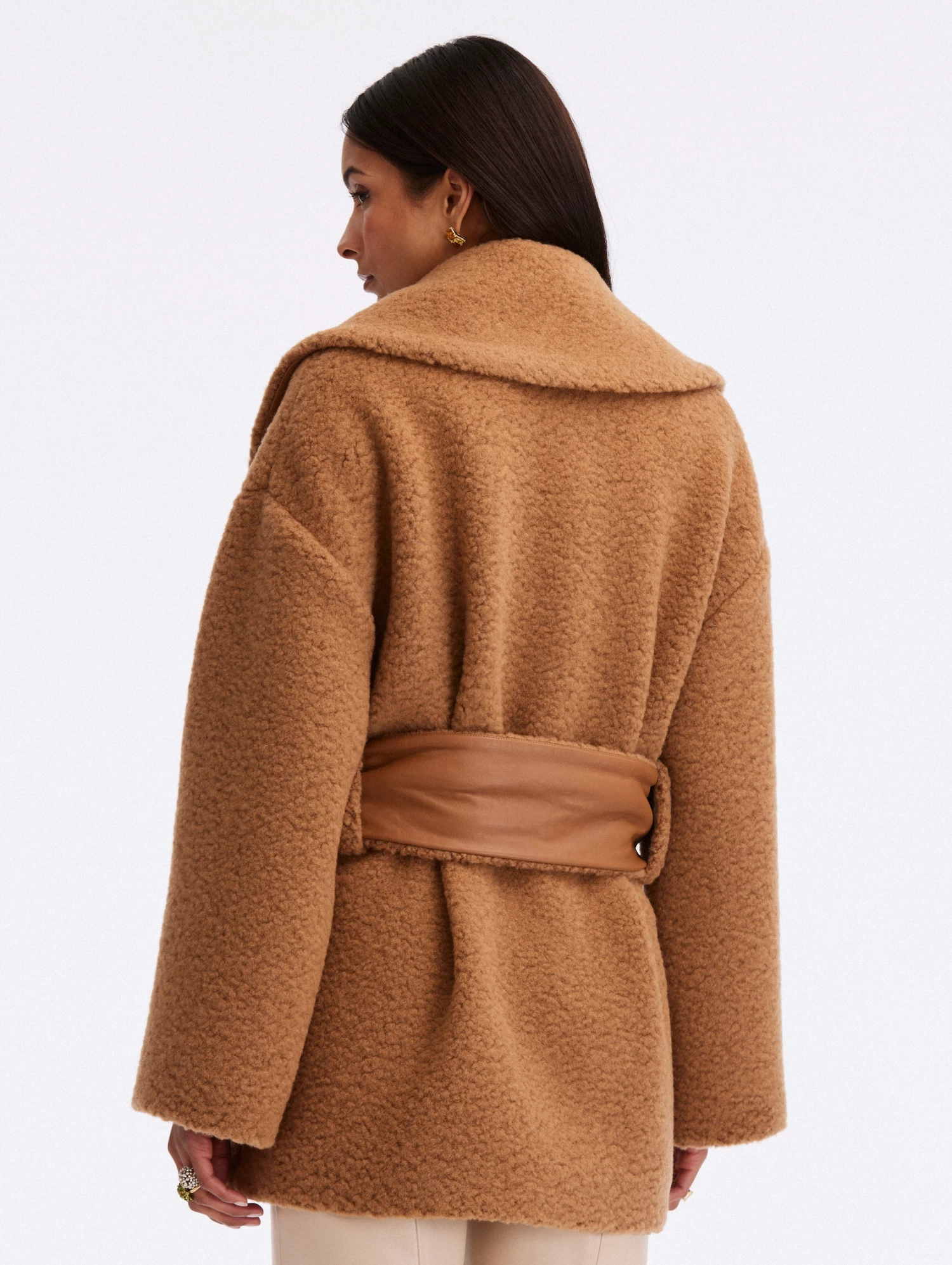 Brushed Wool Wrap Coat 3 Brushed Wool Wrap Coat - Image 3