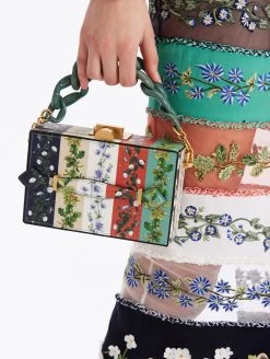 Botanical Stripe Printed Alibi Minaudiere -Odlr f24089 03 Z 23FH9041SAF SAI 1920x2551 1