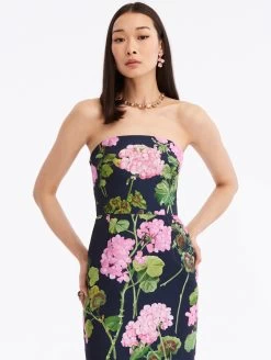 Strapless Geranium Column Gown -Odlr f24100 03 Z 23FN048GRF PKN 1920x2551 1