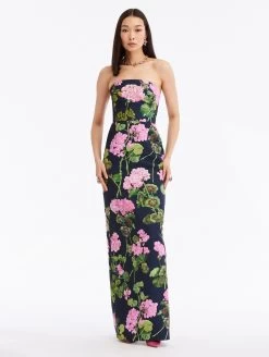 Strapless Geranium Column Gown -Odlr f24100 04 Z 23FN048GRF PKN 1920x2551 1