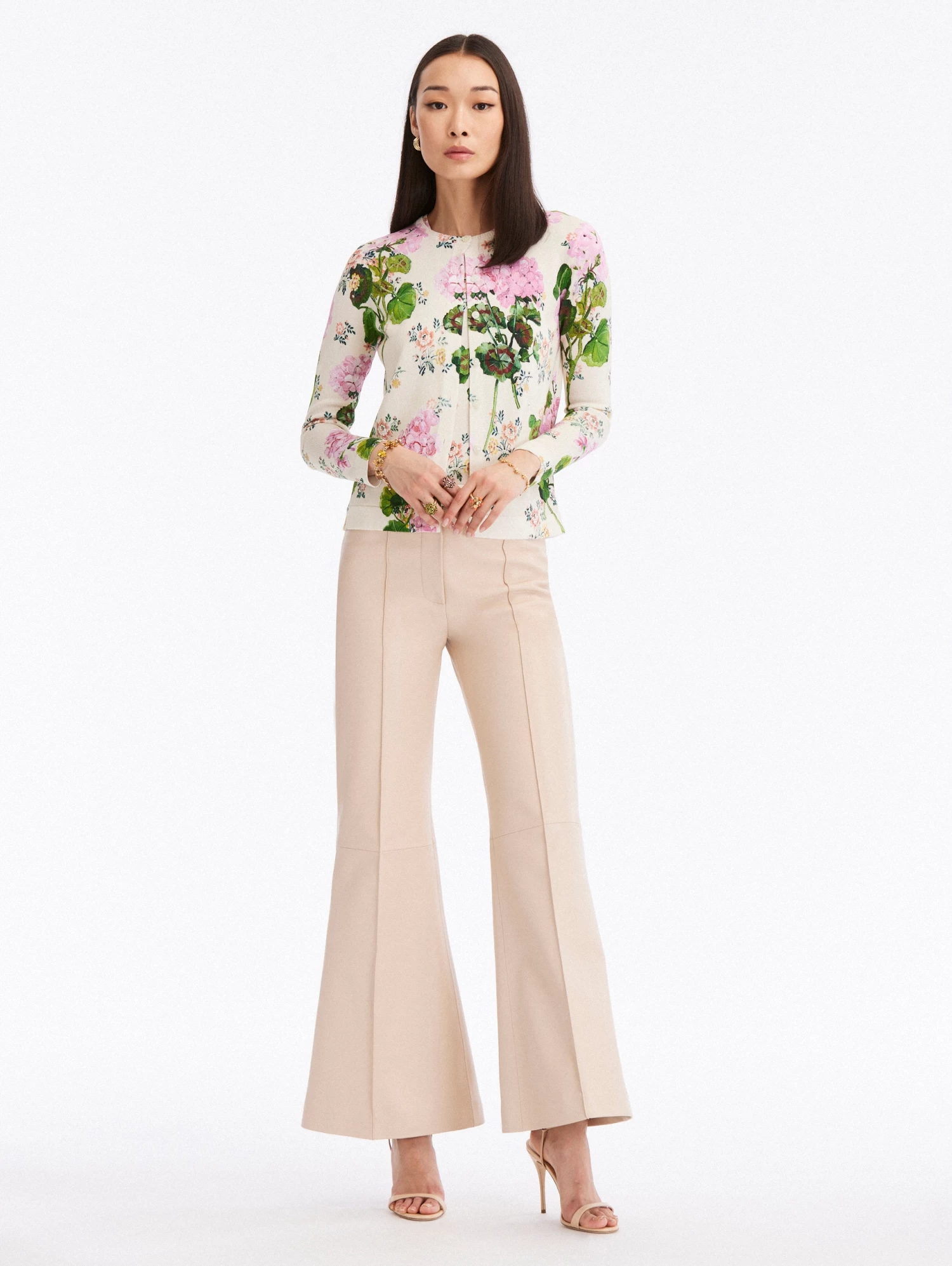 Geranium Wallpaper Printed Cardigan 2 Geranium Wallpaper Printed Cardigan - Image 2