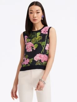 Geranium Silk Inset Tank