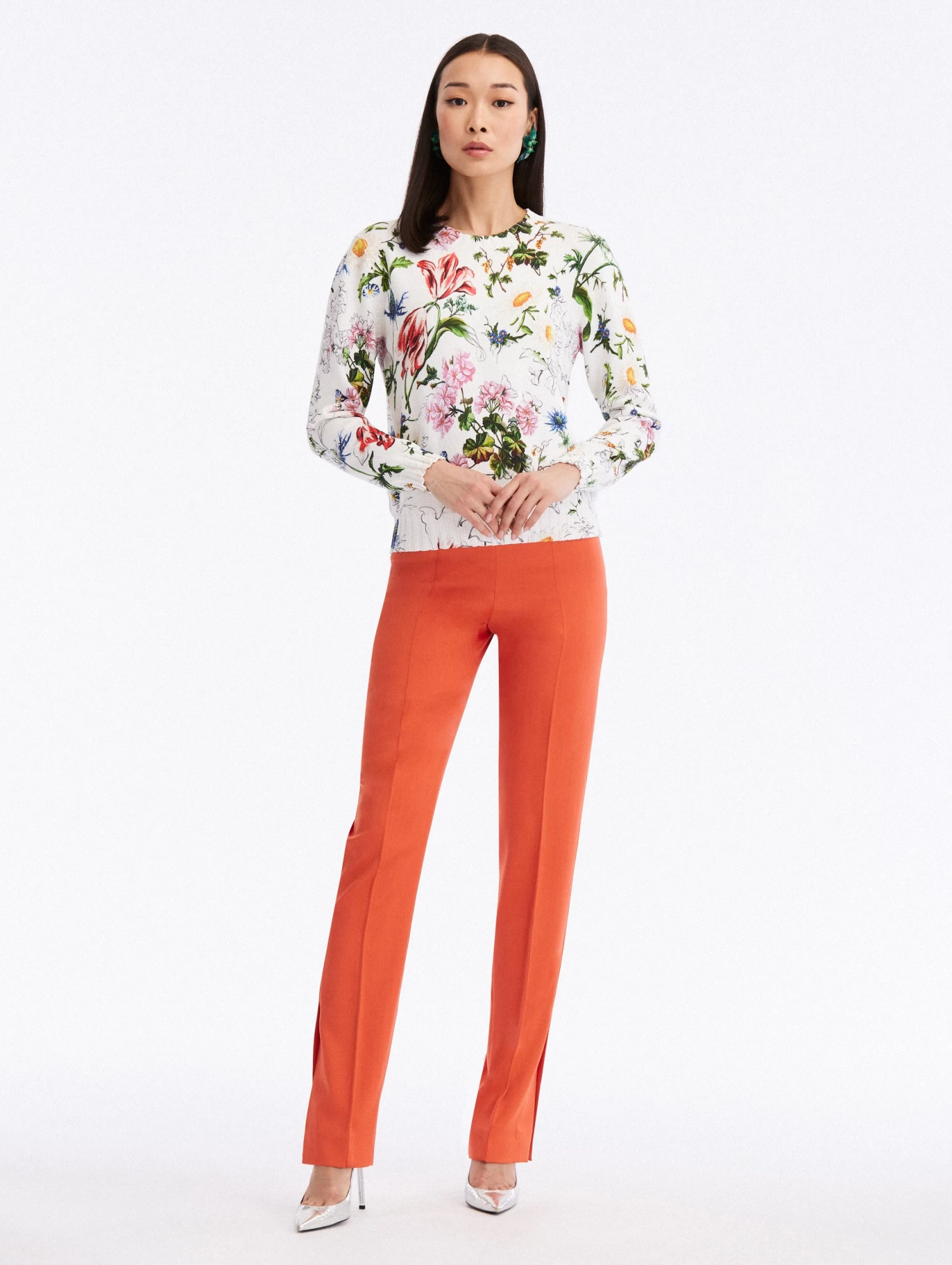 Sketched Floral Printed Pullover 2 Sketched Floral Printed Pullover - Image 2