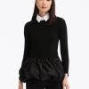 Peplum Drape Pullover