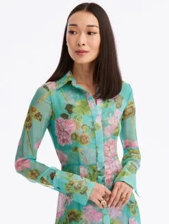 Geranium Silk Chiffon Maxi Dress -Odlr f24126 03 Z 23FN2172GSH PJD 1920x2551 1