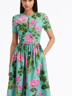 Twist Front Geranium Cotton Poplin Dress -Odlr f24132 03 Z 23FN229GCO PJD 1913x2551 1