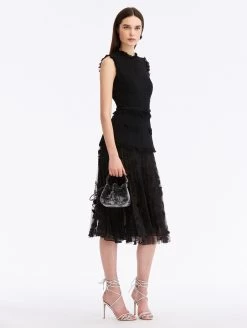 Ribbon Tweed & Velvet Guipure Dress 6 Ribbon Tweed & Velvet Guipure Dress -Odlr f24135 03 Z 23FN233LRW BLK 1920x2551 1