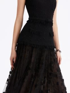 Ribbon Tweed & Velvet Guipure Dress 7 Ribbon Tweed & Velvet Guipure Dress -Odlr f24135 04 Z 23FN233LRW BLK 1920x2551 1