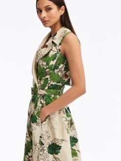 Sleeveless Sketched Acorn Twill Wrap Dress -Odlr f24143 03 Z 23FN256UAT GKH 1913x2551 1