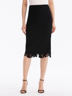 Ribbon Tweed & Velvet Guipure Pencil Skirt 7 Ribbon Tweed & Velvet Guipure Pencil Skirt -Odlr f24150 03 Z 23FN401LRW BLK 1920x2551 1