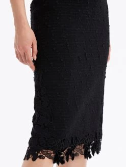 Ribbon Tweed & Velvet Guipure Pencil Skirt 9 Ribbon Tweed & Velvet Guipure Pencil Skirt -Odlr f24150 05 Z 23FN401LRW BLK 1920x2551 1