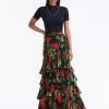 Geranium Tiered Maxi Skirt