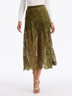 Acorn Guipure Midi Skirt -Odlr f24156 03 Z 23FN410ACG OLI 1920x2551 1