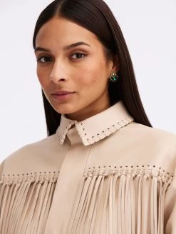 Fringe Detail Leather Jacket -Odlr f24161 04 Z 23FN517LEA BON 1920x2551 1