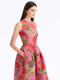 Geranium Faille Midi Dress 7 Geranium Faille Midi Dress -Odlr f24162 04 Z 23FN601GRF RGE 1913x2551 1