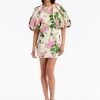 Geranium Wallpaper Cloque Mini Dress