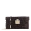 Black Alligator Alibi Clutch