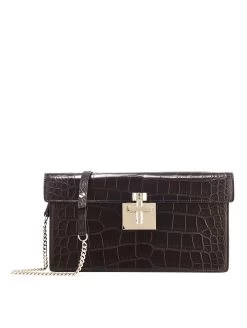 Black Alligator Alibi Clutch