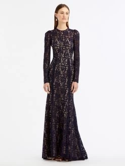 Gardenia Lace Open Back Gown